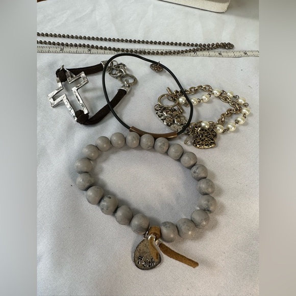 Faith based cross necklace and bracelets industrial vibe - Picture 3 of 7